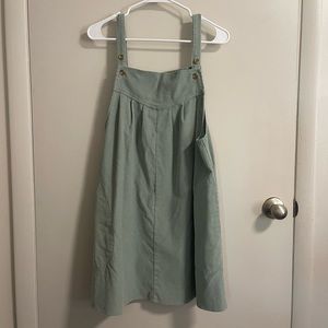 Urban Renewal Urban Outfitters Sage Green Corduroy Pinafore Dress